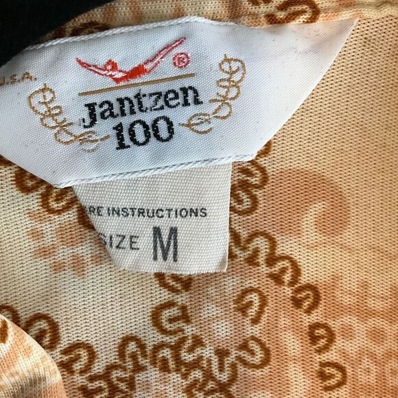 Jantzen Mens Vintage Paisley Print Collared Button Down Dress Shirt Medium USA - Picture 2 of 7